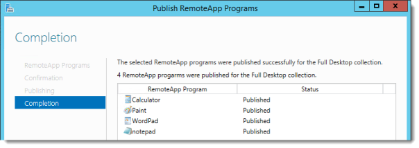 RDS Deployment - RemoteApps 07