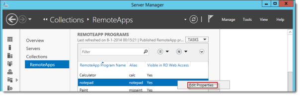 RDS Deployment - RemoteApps 12